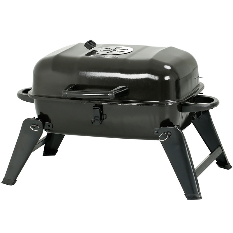 Mastercook 18"" Portable Charcoal Grill with Smoker Wayfair